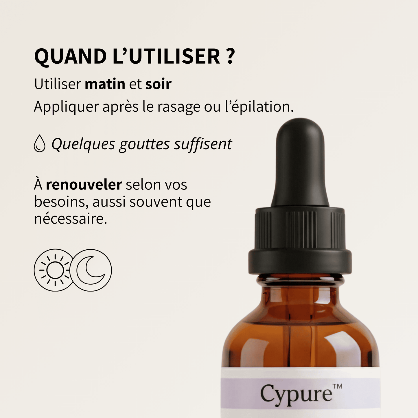 Cypure™ – Sérum Anti-Repousse Naturel