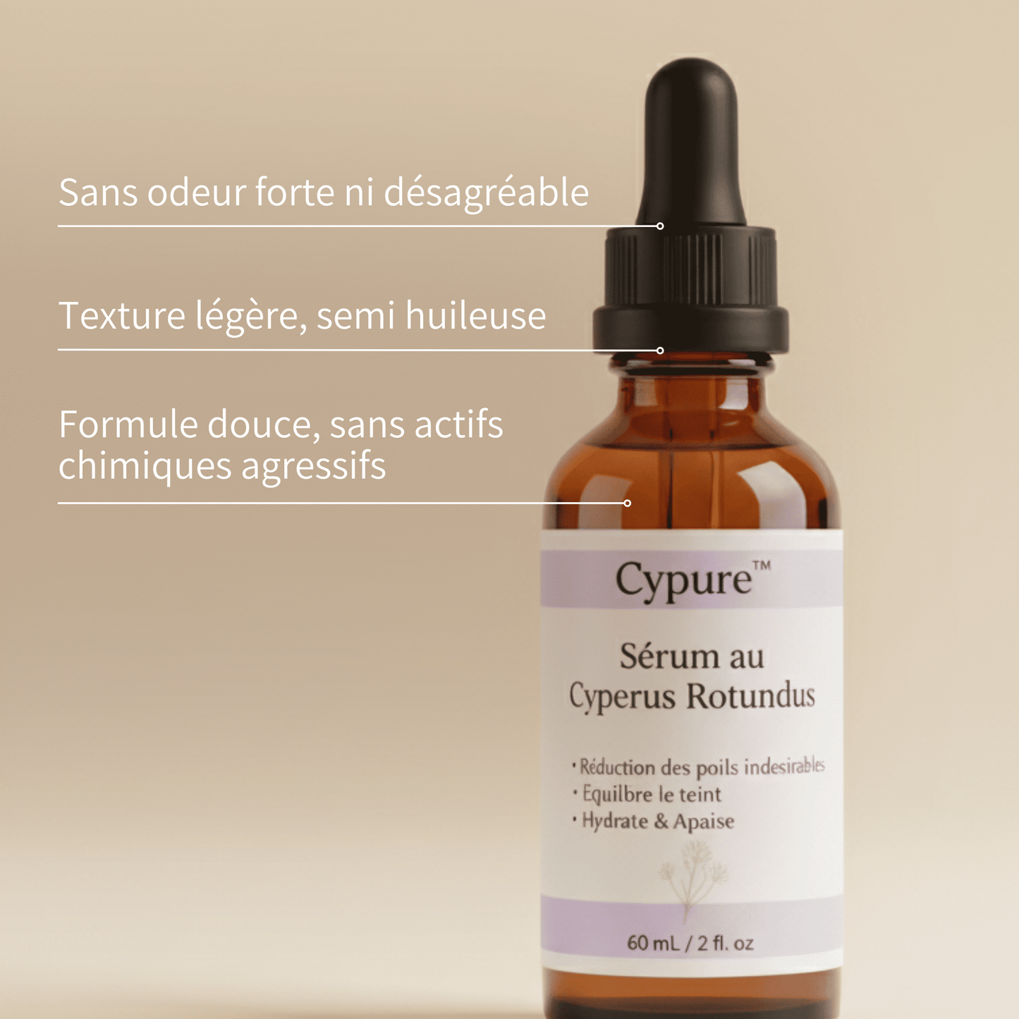 Cypure™ – Sérum Anti-Repousse Naturel